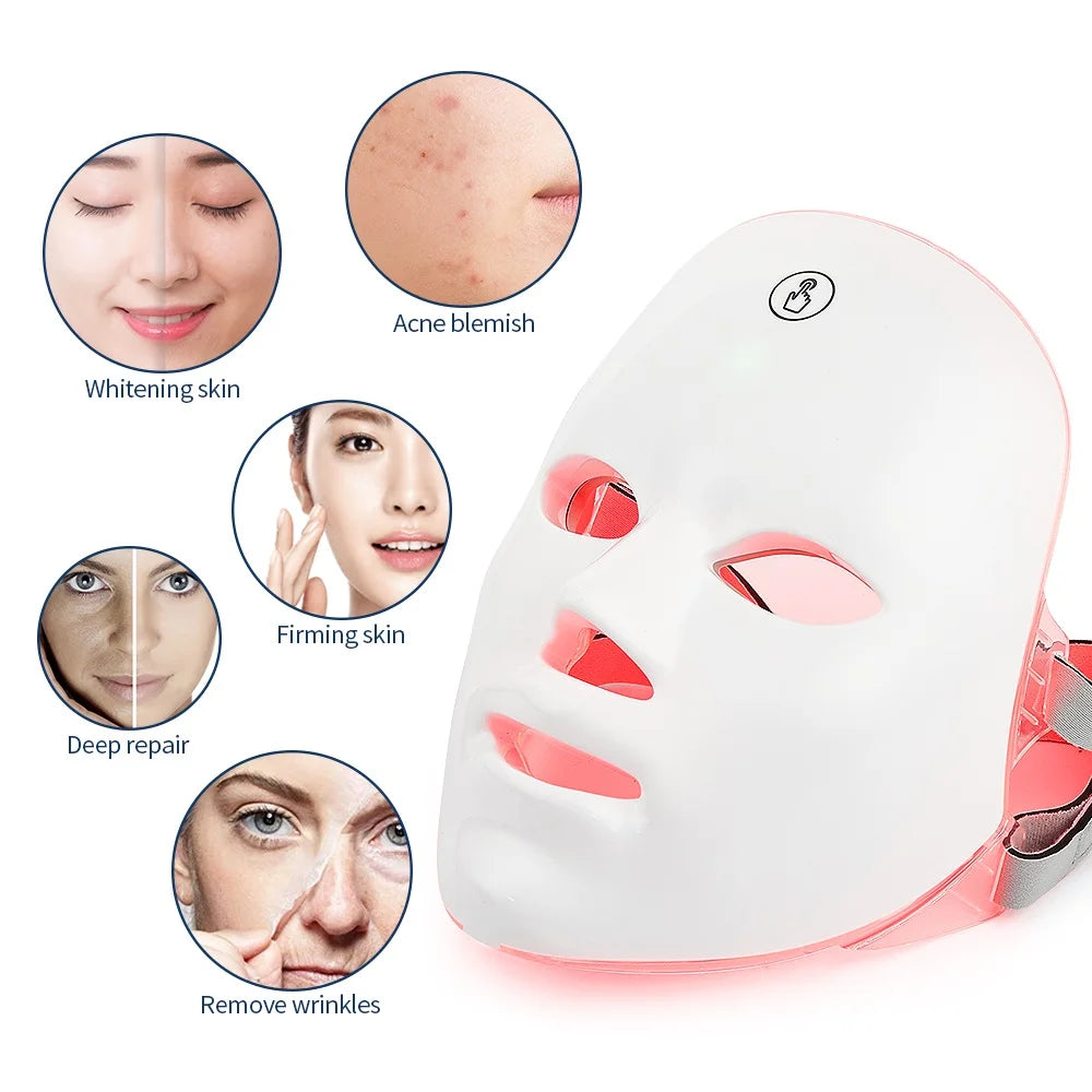Velora 7 Color LED Facial Therapy Mask