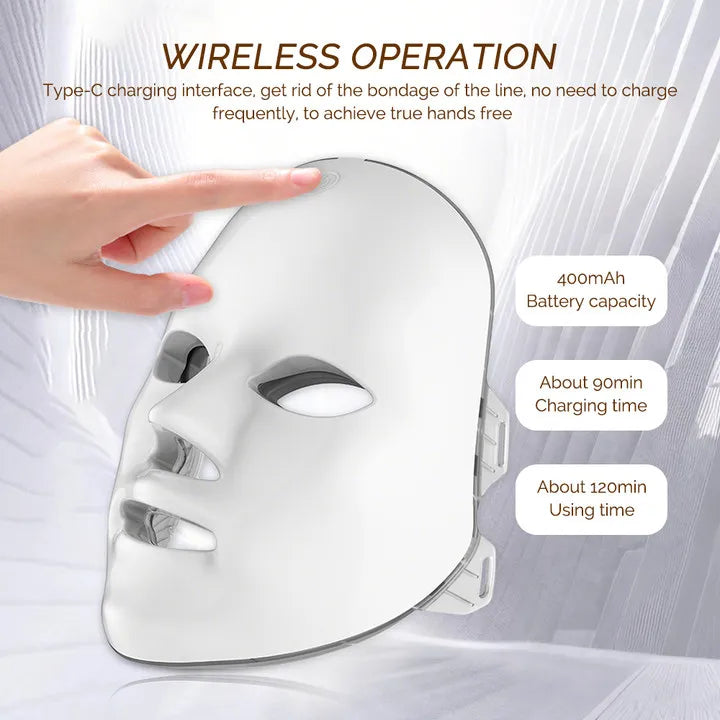 Velora 7 Color LED Facial Therapy Mask