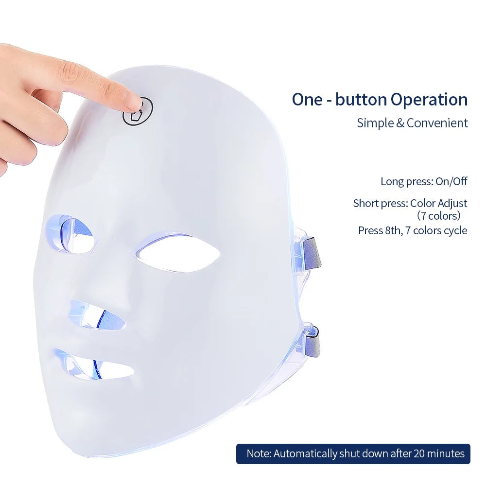 Velora 7 Color LED Facial Therapy Mask