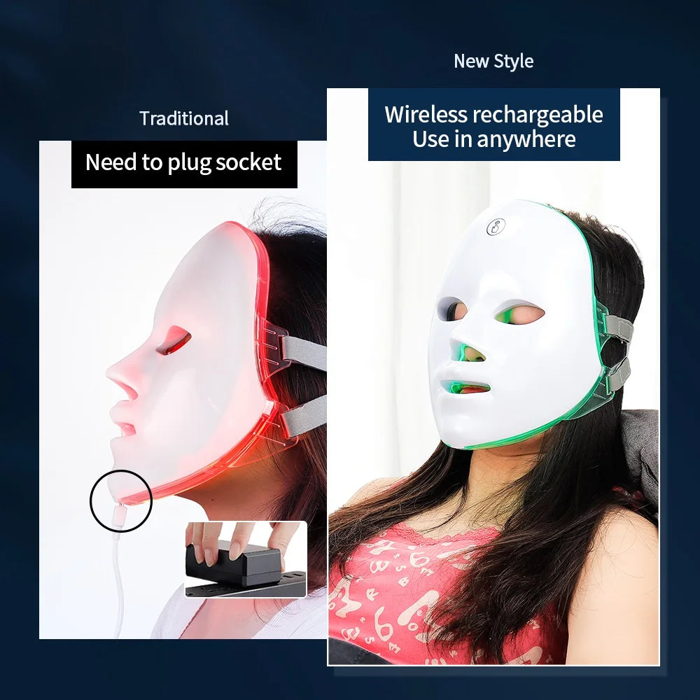 Velora 7 Color LED Facial Therapy Mask
